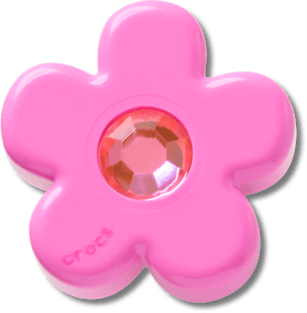Bright Pink Flower With Gem