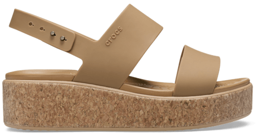 Brooklyn Low Wedge Cork Sandal - Umber