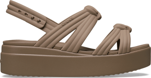 Brooklyn Low Wedge Knot Sandal - Latte