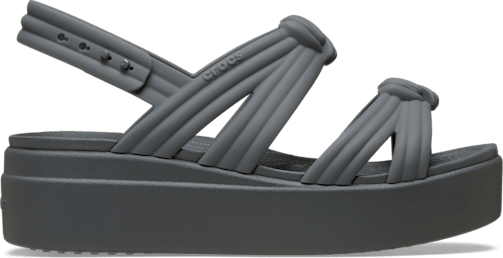 Brooklyn Low Wedge Knot Sandal - Carbon