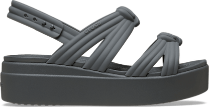Brooklyn Low Wedge Knot Sandal - Carbon