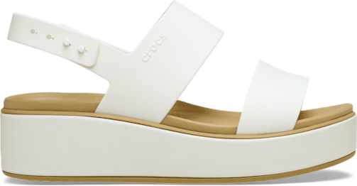 Brooklyn Low Wedge Matte Wrap Sandal - Chalk/Tan