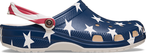 Classic American Flag Clog - Chalk/Multi