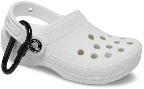 Classic Clog Pouch Bag Charm - White