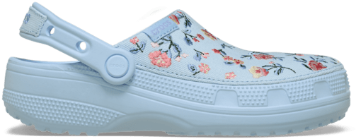 Classic Crafted Floral Clog - Blue Frost