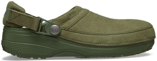 Classic Crafted Vegan Suede Clog - Army Green