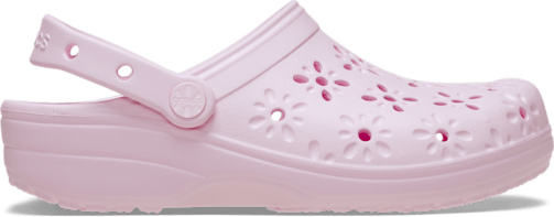 Classic Floral Cut-Out Clog - Pink Milk