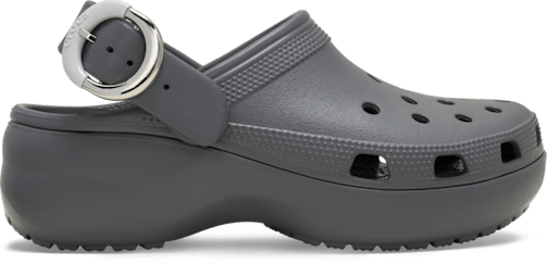 Classic Platform Dipped Buckle Clog - Carbon