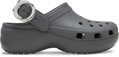Classic Platform Dipped Buckle Clog - Carbon
