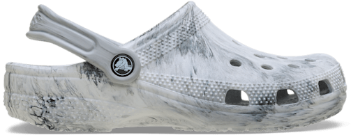 Classic Watercolor Marbled Clog - Grey Swirl