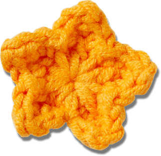 Crafted Crochet Orange Star