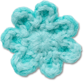 Crochet Blue Flower
