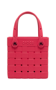 Small Basket Woven Tote - Digital Raspberry