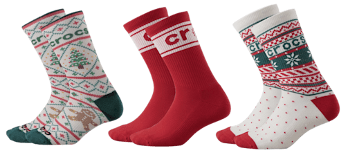 CrocsSocks Sweater Print 3-Pack - Multi