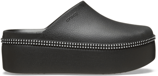 Dylan Platform Diamante Clog - Black