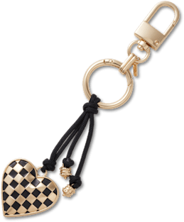 Favorite Icons Bag Charm - Heart Plaid