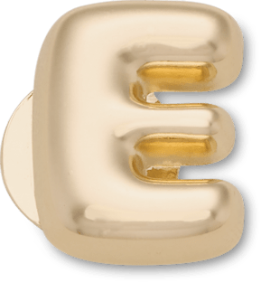 Gold Bubble Letter E