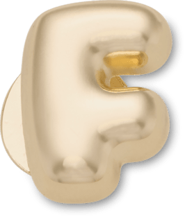 Gold Bubble Letter F