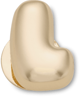 Gold Bubble Letter L