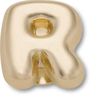 Gold Bubble Letter R