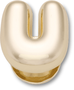 Gold Bubble Letter U