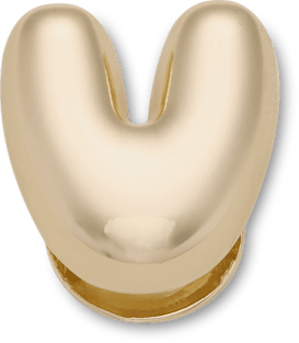 Gold Bubble Letter V