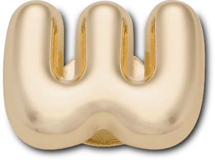 Gold Bubble Letter W