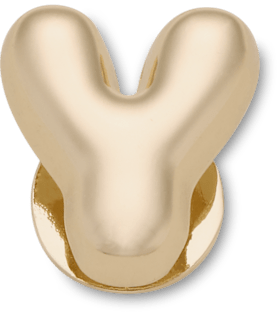 Gold Bubble Letter Y