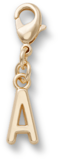 Gold Letter A Charm