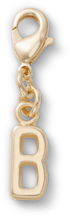 Gold Letter B Charm