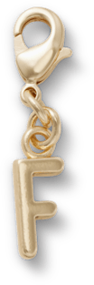 Gold Letter F Charm