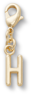 Gold Letter H Charm