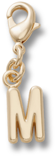 Gold Letter M Charm