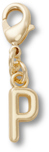 Gold Letter P Charm