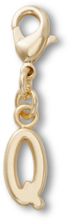 Gold Letter Q Charm