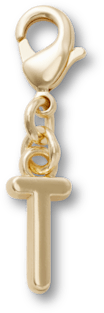 Gold Letter T Charm