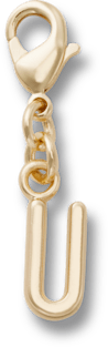 Gold Letter U Charm