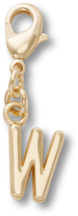 Gold Letter W Charm