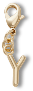 Gold Letter Y Charm
