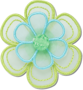 New Green Mesh Flower