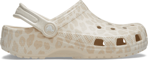 Kids' Classic Animal Glitter Clog - Almond Tint/Leopard