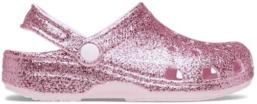 Kids' Classic Chunky Glitter Clog - Pink Milk