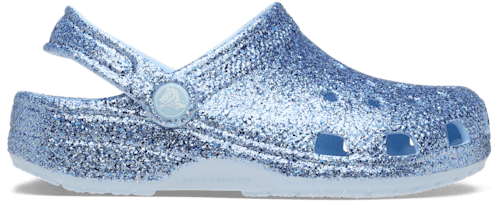 Kids' Classic Chunky Glitter Clog - Blue Frost