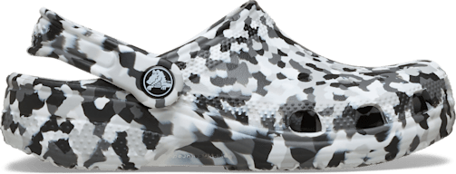 Kids' Classic Confetti Clog - Black / White