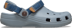 Kids' Classic Denim Adjustable Backstrap Clog - Concrete