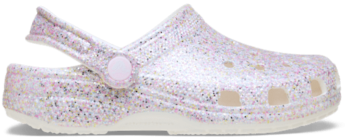 Kids' Classic Fantasy Glitter Clog - White