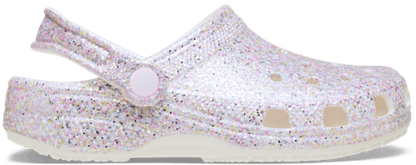 Kids' Classic Fantasy Glitter Clog - White