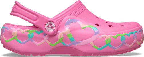 Kids' Classic Heart Lights Clog - Pink Lemonade