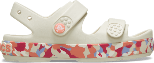 Kids’ Crocband™ Cruiser Glow Confetti Band Sandal. - Summit White/Guava