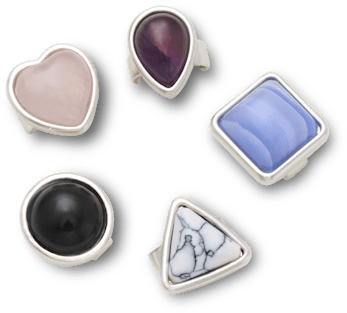 Sandal C Charms Gem Shapes 5 Pack